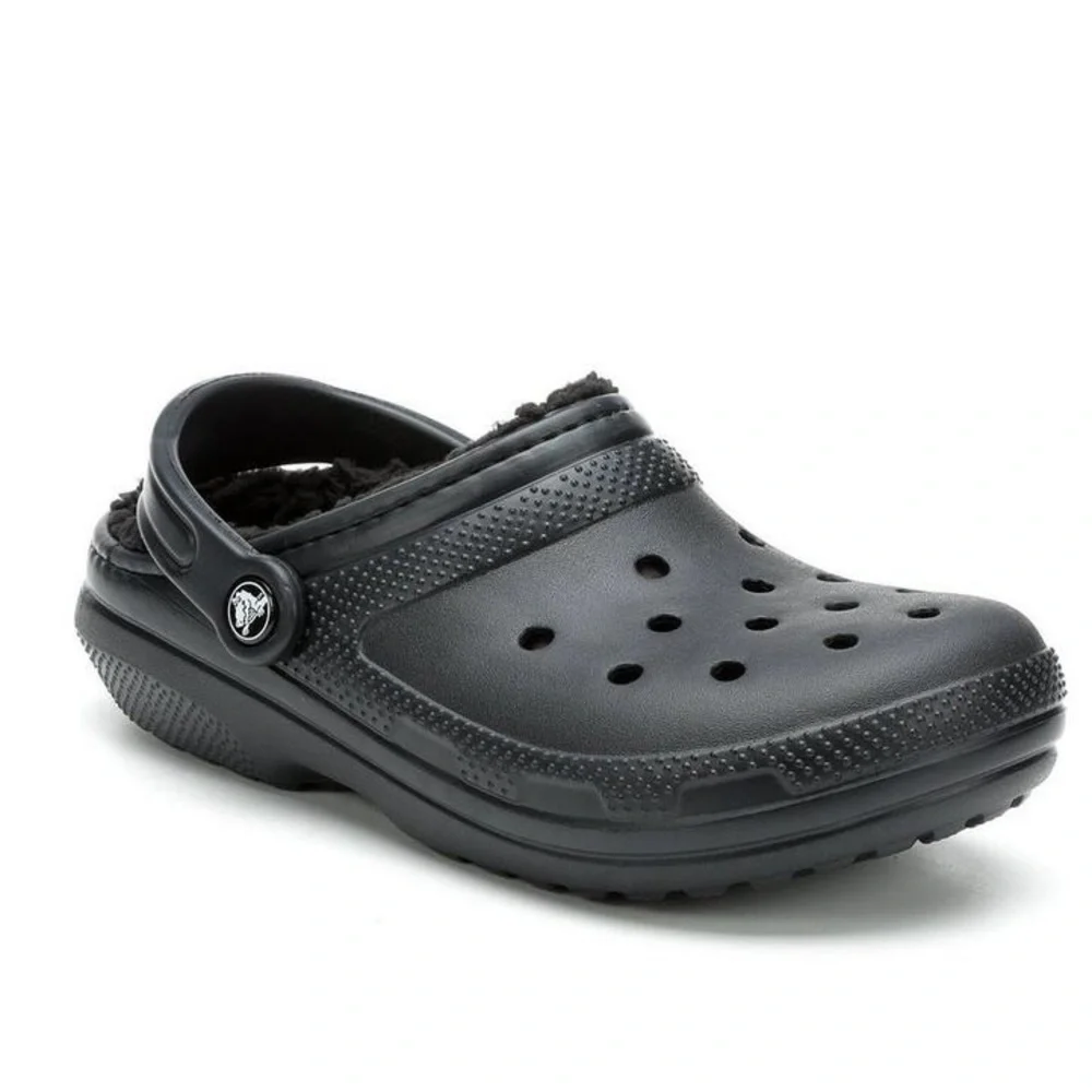 Crocs Classic Lined Clogs Unisex Black Size 10 Women Size 8 Men - Picture 3 of 16